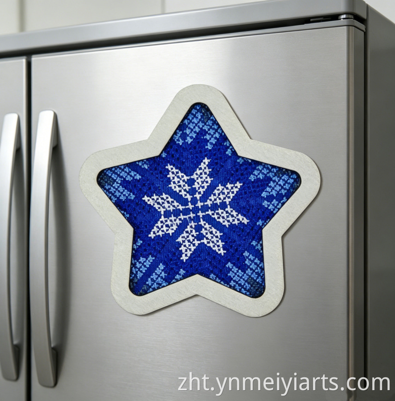 Embroidered fridge magnet